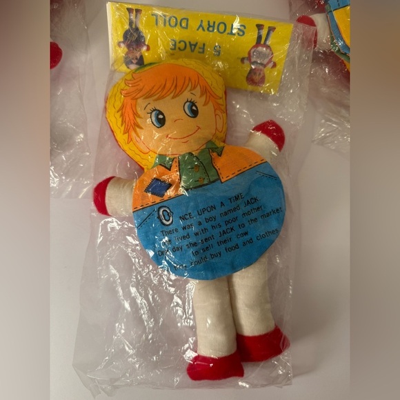 Lot of 3 Vintage Dan Dee/Other Plush Soft Cloth Flip Story Book Toy Dolls 11" 9" - Picture 3 of 5